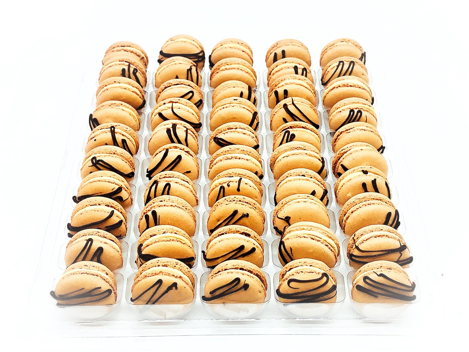 50 Pack Peanut Chocolate  French Macaron Value Pack-Macaron Centrale