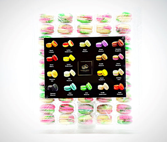 50 Pack Dragon Fruit  French Macaron Value Pack-Macaron Centrale